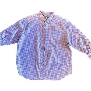Old Navy The Oxford Shirt Slim Fit Purple/White Long Sleeve Button Down Size XXL
